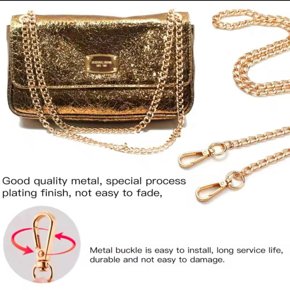 47 Inch Chain to Convert Bags/Wallets to Crossbody Bags - Picture 7 of 8
